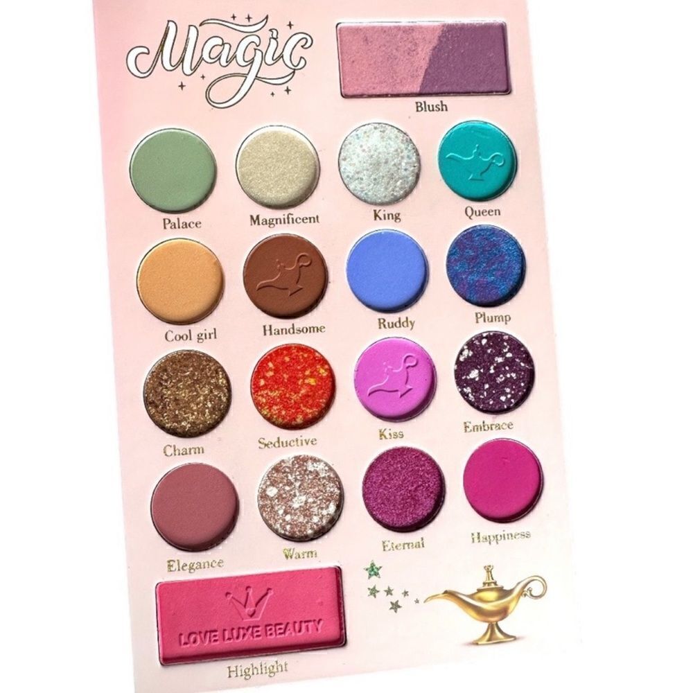 NWT PALETTE Jasmine The Princess Set Aladdin Love luxe Beauty 16 shad…